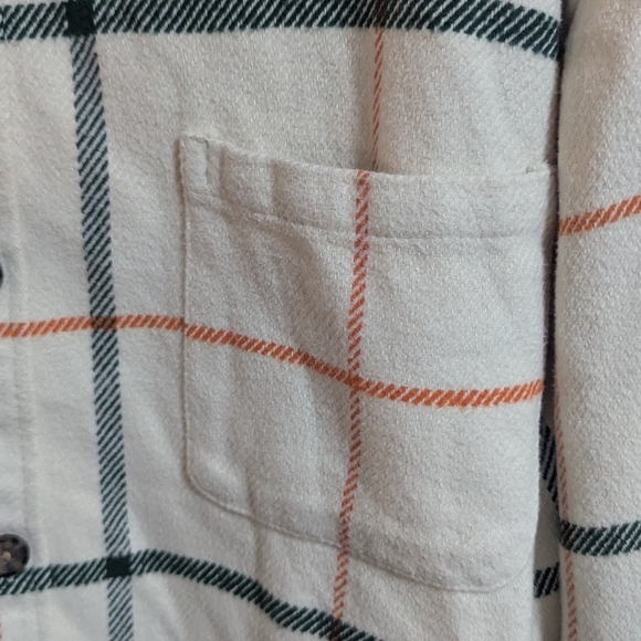 Goodfellow & Co Men's Plaid Jacket Shacket Sz XXL Cream Color M-010 - Picture 6 of 10